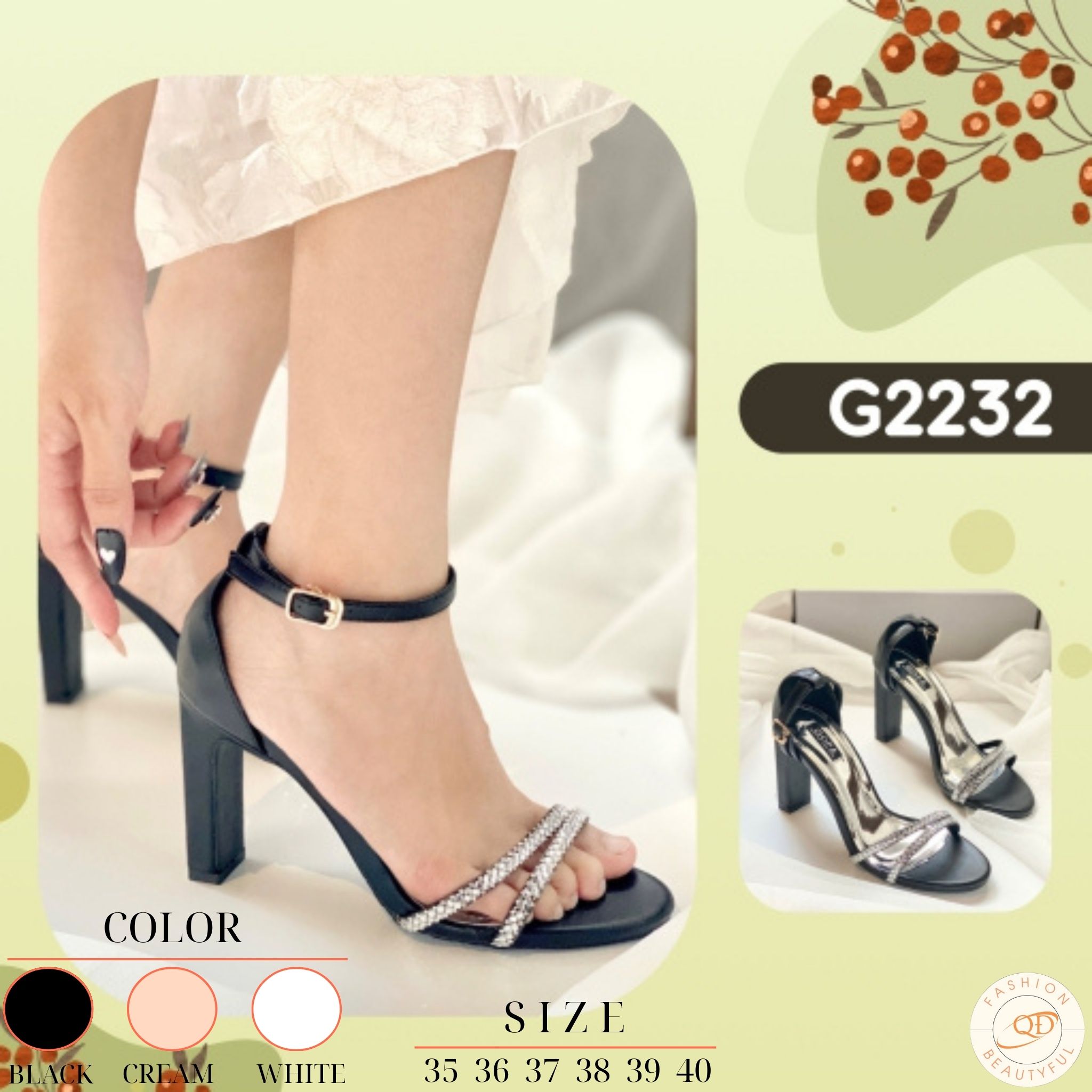 Sandal cao gót - Mã Đặt Hàng G2232